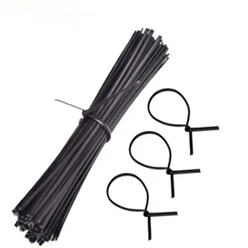 

Diameter 2mm X 12cm length soft iron tie 0.08X4.7 inch cable wires tie PVC coated iron releasable tie,1000pcs/lot