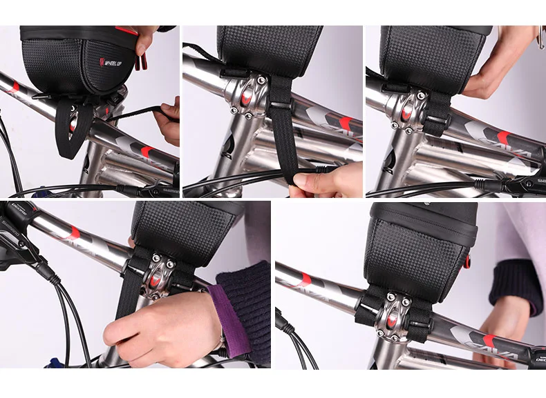 WHEELUP Водонепроницаемый велосипед мешок Рама Передняя труба сумка Руль 6 дюймов Сенсорный экран велосипед мешок аксессуары