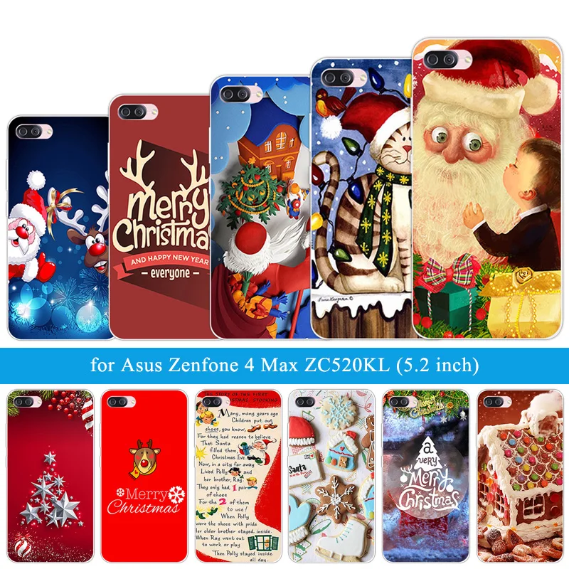 Чехлы для телефонов Asus Zenfone 4 Max ZC520KL TPU Рождественская Ночная задняя крышка
