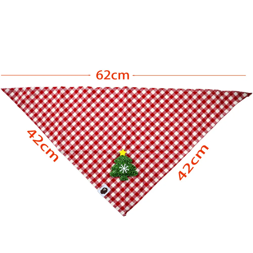 30pcs Christmas Pet Supplies Handmade Cotton Adjustable Dogs Cat Bandanas Scarf  Bowties Santa Claus Snowman Pet Dog Accessories