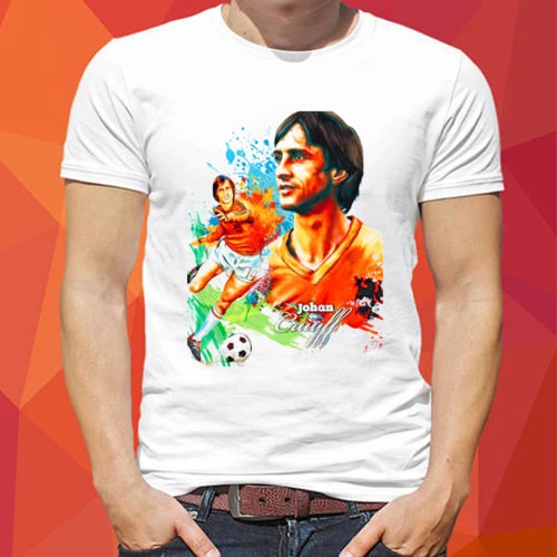 Cruyff, nueva camiseta de fútbol blanca, camiseta negra algodón para hombre, talla S 3XL, 3D, camiseta de hombre de manga corta - AliExpress