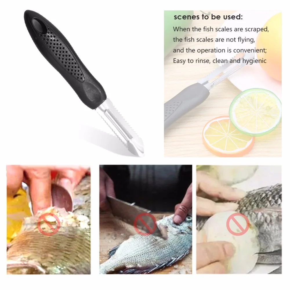 

Fish Skin Brush Scraping Fishing Scale Brush Graters Fast Remove Fish knife Cleaning Peeler Vegetable Fruit Peeler Melon Planer