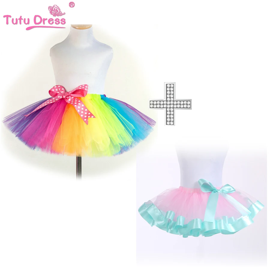 Buy Colorful Rainbow Girls Tutu Skirt Handmade Super