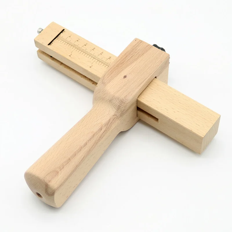 Kit Taglierina Per Cuoio Regolabile - 5 Lame Con Cinturino In Legno - Utensile Fai Da Te Per Lavorazione Pelle - Foto 8