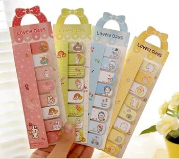 

1pcs/lot New lovely day series bow design Notepad 646 cartoon sticky note memo colorful label marker