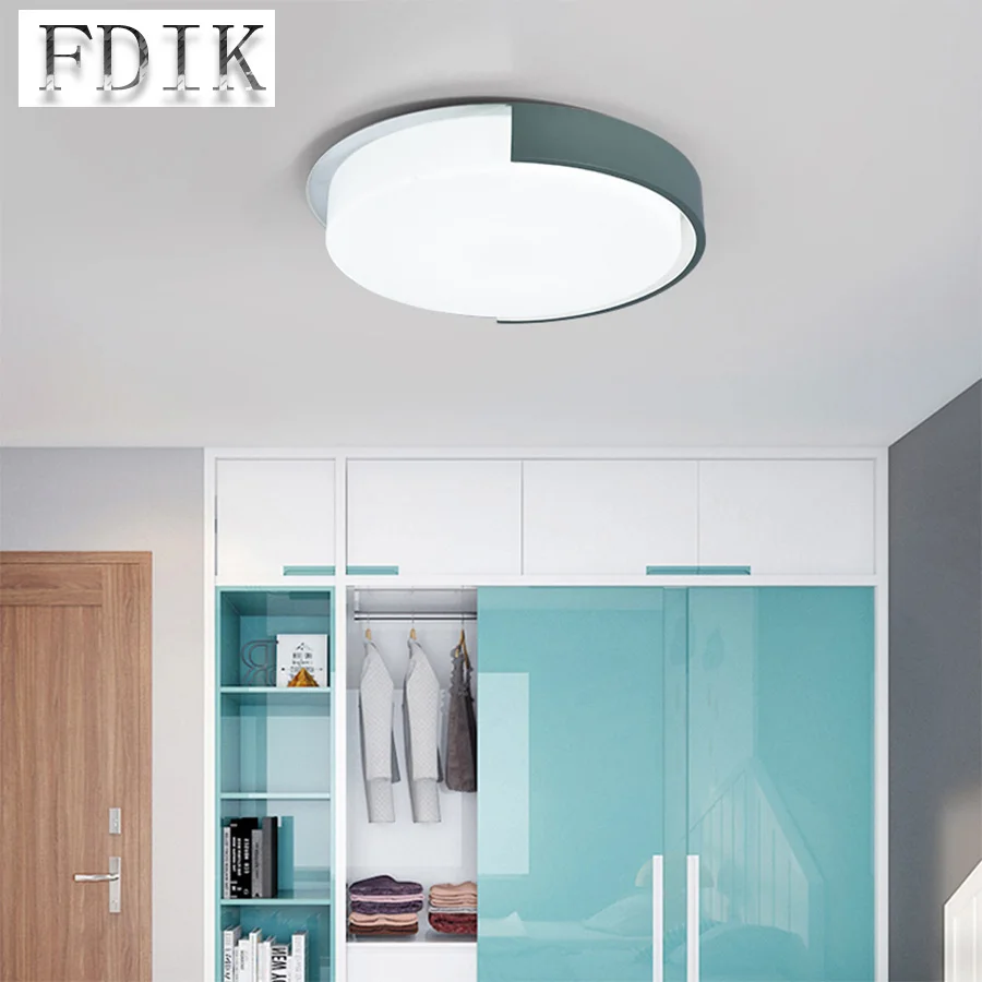 

LED Ultrathin Circular Ceiling Light 24W 36W Modern Simplicity Macaron color Ceiling lamp Dining Living room Decorative lighting