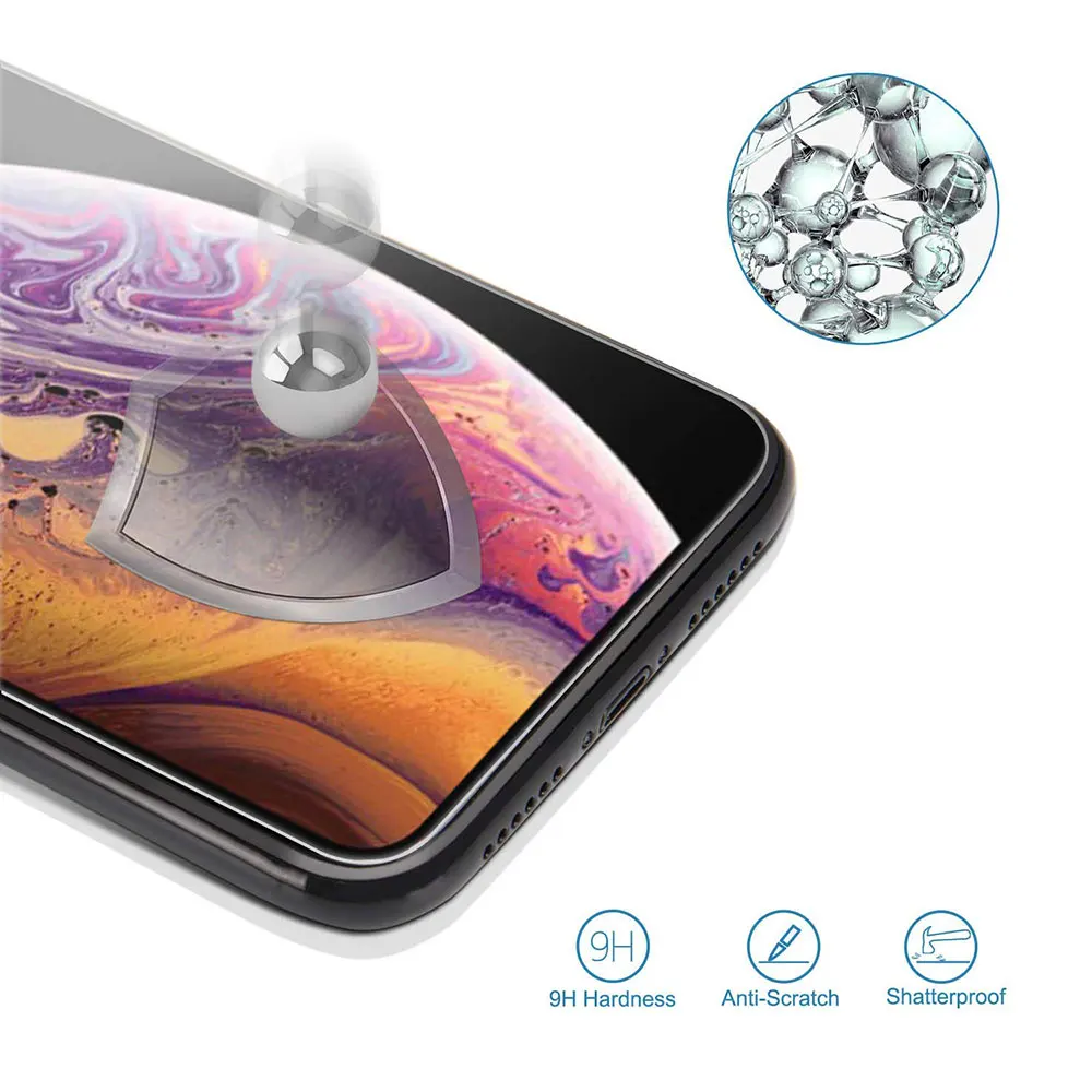 Ascromy 3 шт для iPhone XS Max защита экрана закаленное стекло 2.5D 9H Защитная пленка для iPhone X S XR XSmax 10 11 Pro Max Защита экрана протектор verre trempe