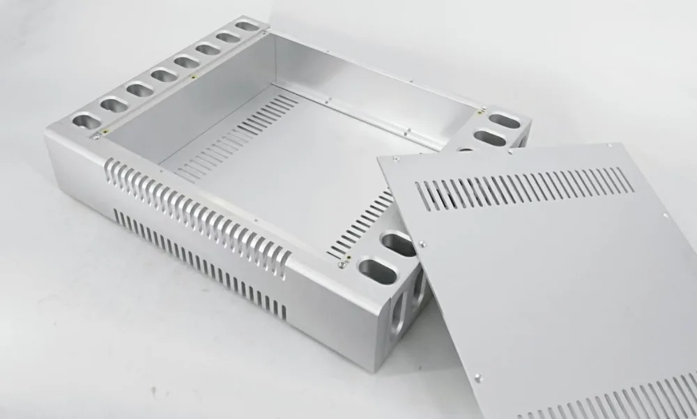 Luxury aluminium CNC Power Amplifier Chassis silver personality amp DIY Enclosure | Электроника