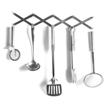 

Kitchen Organizer Stainless Steel Pot Lid Dish Holder Rack Steamer Shelf Tray Cookware Adjustable Length Kitchen Storage