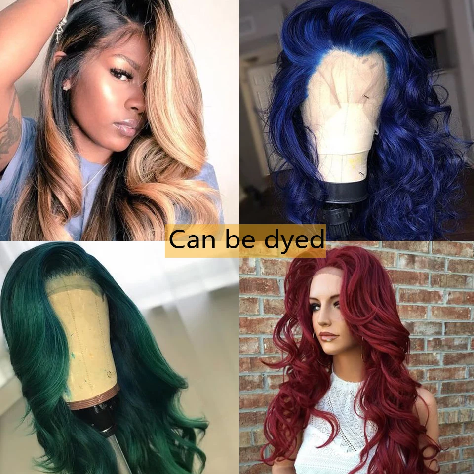 Brazilian 360 Lace Frontal Wig Pre Plucked With Baby Hair Deep Part 13x4 Lace Front Human Hair Wigs Straight Remy Wig+
