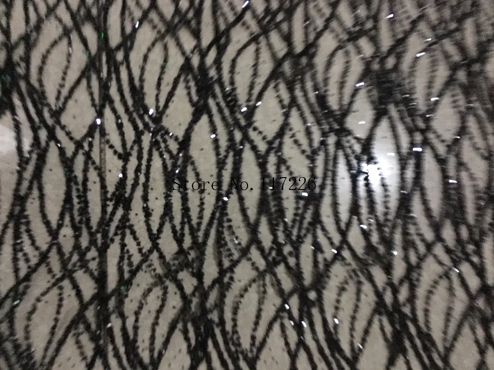 Специальные 5 ярдов/шт., JRB-8313, черные блестки, клееная блестящая французская сетчатая ткань, вышитая сетчатая кружевная ткань с блестками для красивого платья