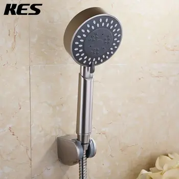 

KES LP309-2 Three Function Handheld Shower Head with Hose and Bracket, Brushed Nickel