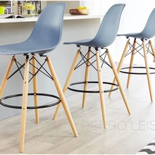 Современный дизайн высота сиденья 69 см модный красивый барный стул, табурет, твердый деревянный пластиковый чердак кафе высокий кухонный счетчик комнаты табурет 2 шт