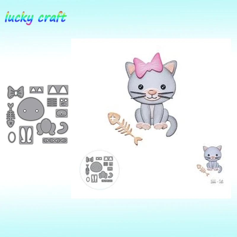 

Luck YCraft Animal Puzzle Cat Metal Cutting Dies for DIY Scrapbooking Embossing Paper Cards Making Crafts Dies Cut 2019