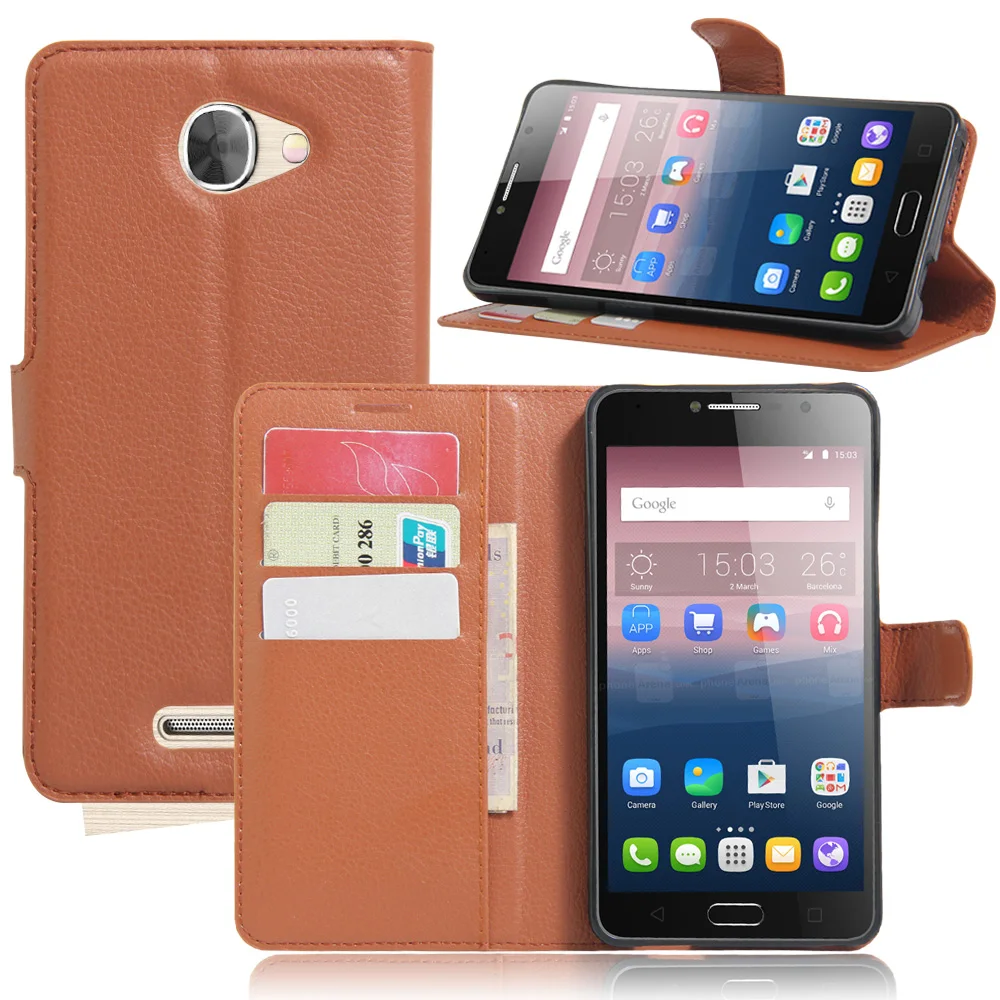 Luxury Phone Carcasa Case For Alcatel POP 4S 4 S 5095K Flip Cover