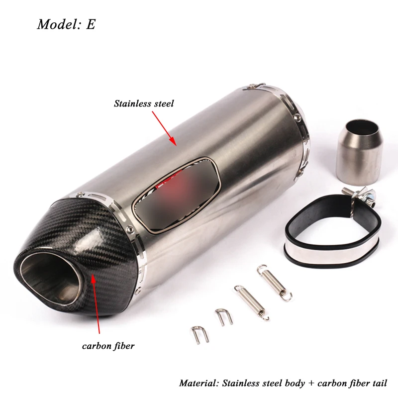 Для Exhaust/10/Z250 300/R3/25 R6 K6K7 K8K9 Глушитель Трубы с DB Killer Модифицированная 38-51 мм система глушителя хвоста мотоцикла