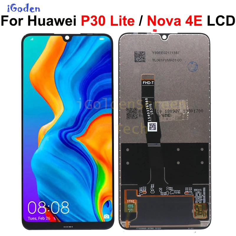 

Original 6.15" for Huawei P30 Lite / Nova 4E LCD Display Touch Screen Digitizer Assembly LCD Display P30 Lite Repair Parts