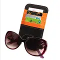 Fastener clip Auto Accessories PU leather Car Vehicle Sun Visor Sunglasses Eyeglasses Glasses Ticket card Holder
