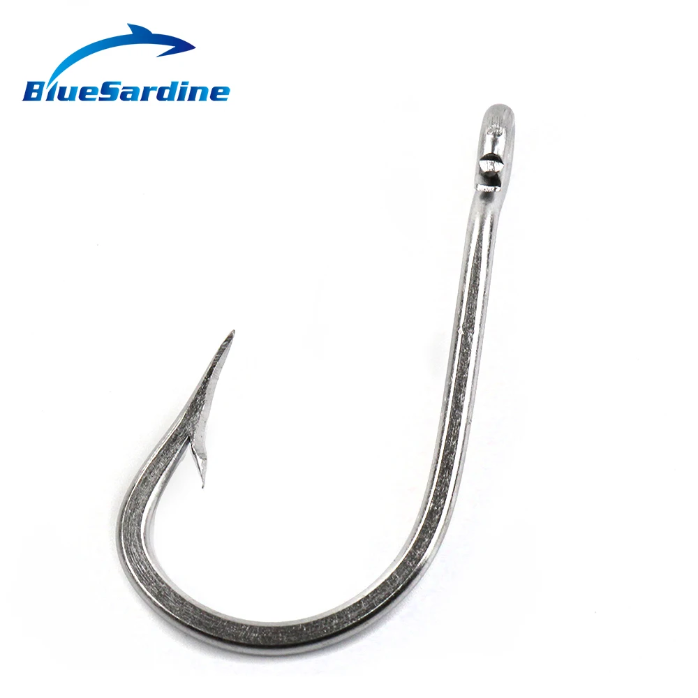 BlueSardine 5PCS Large Size Fishing Hooks Carbon Steel Fishhook Peche
