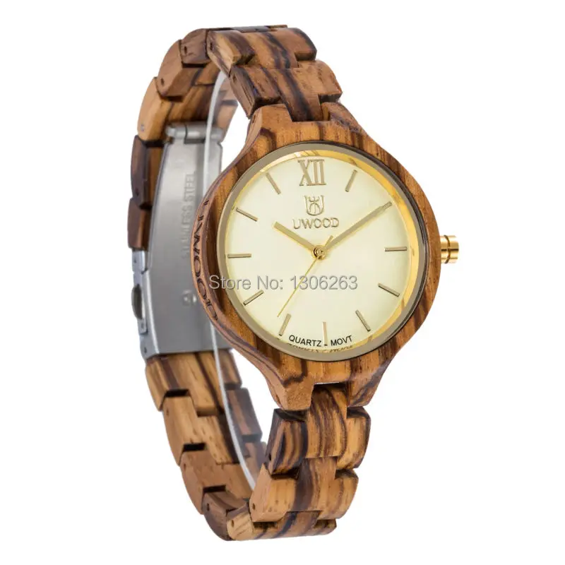 New Top Brand UWOOD Watch Wood Watches Women Unique Clock Women Wooden Watch Relogio Feminino Masculino