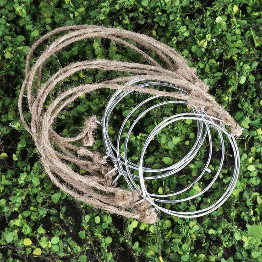 

6/12 pcs Mason Jar Hanger Stainless Metal Ring with Twine Handles for Glass Jar Ball Canning Jar Small Glass Bottle