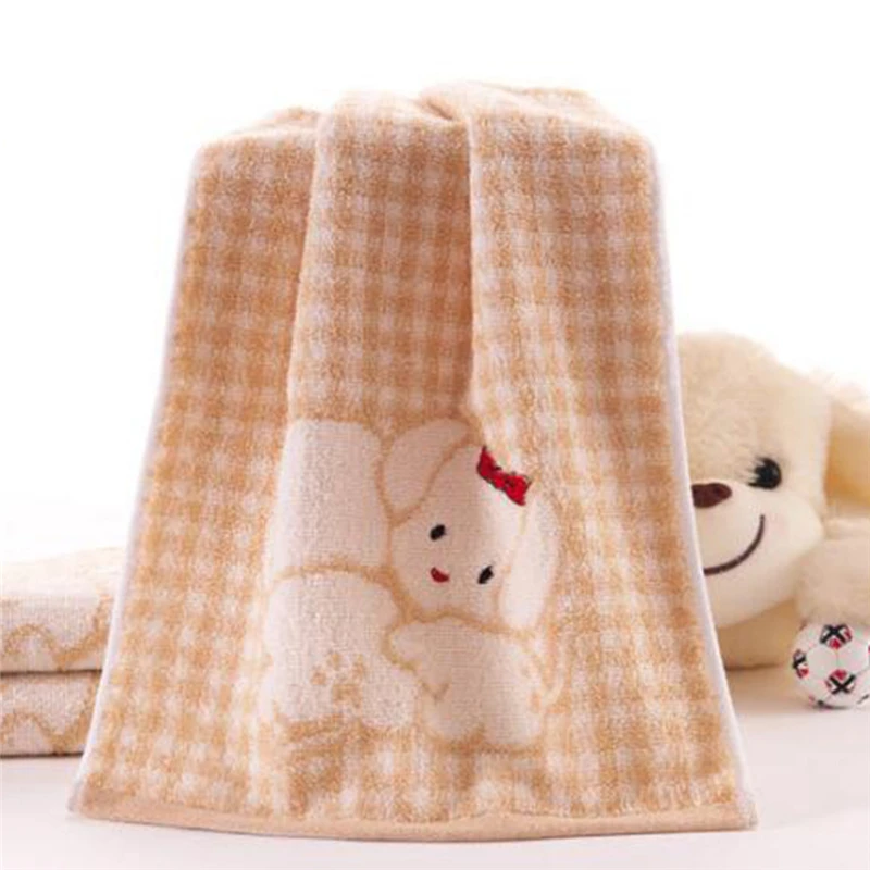 Practical Polyester Cotton Newborn Baby Cartoon Dog Towels Baby Care Towel Boys Girls Washcloth Handkerchief Baby Product