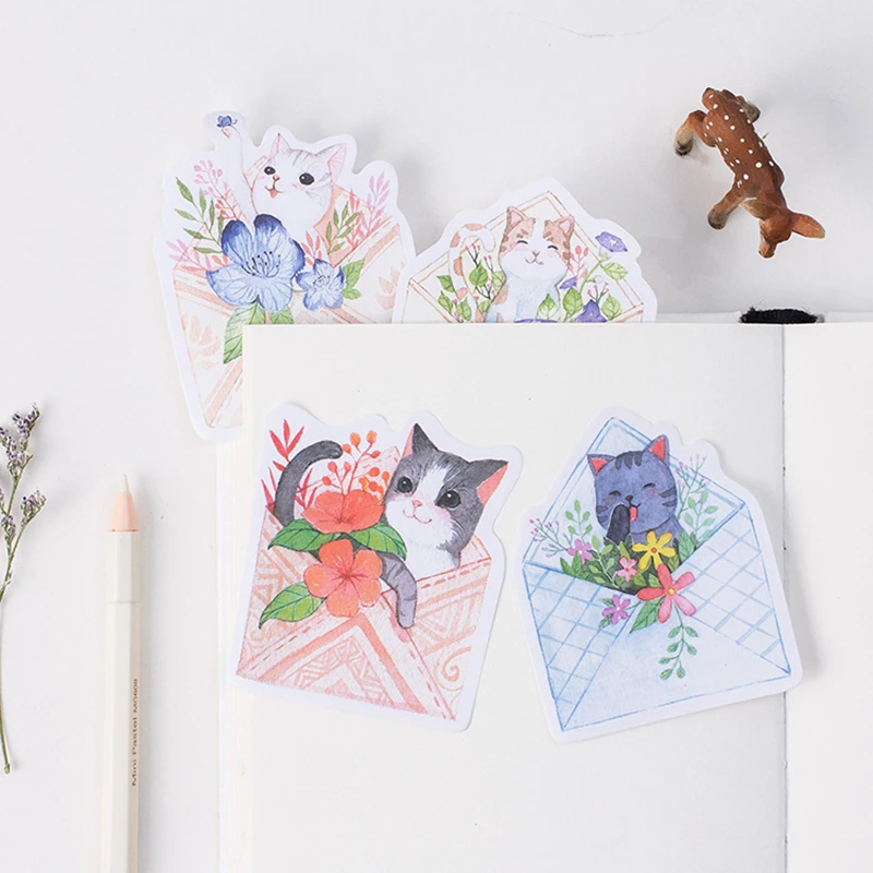 1 шт. (30 листов) Креативные наклейки N times paste Lovely cat memo pads Mail notes/hand accounts/удобные для