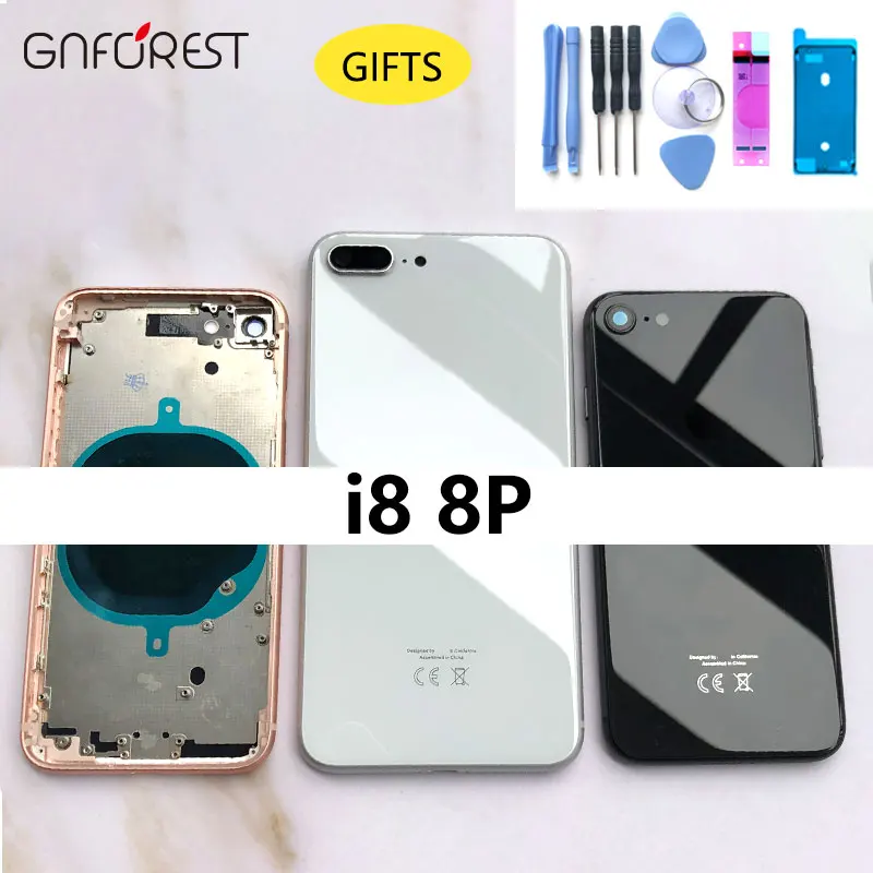 

New Housing for iphone 8 Battery Cover For iphone 8Plus X Back Cover+Middle Chassis Frame+SIM Card Housing Case Assembly