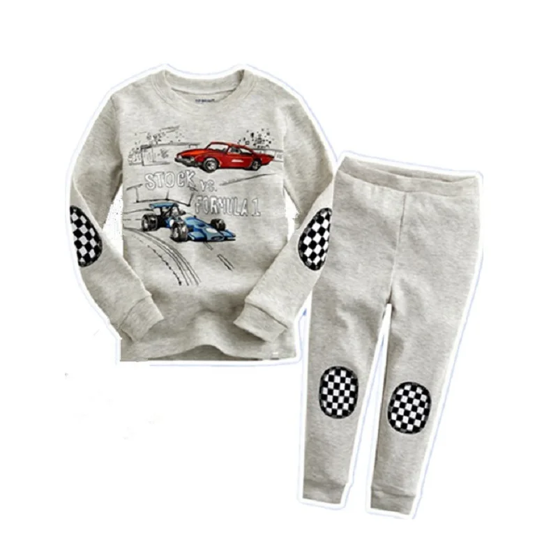 2018SpringChildrenPajamasSpeedRacingBoysSleepwear100Cotton