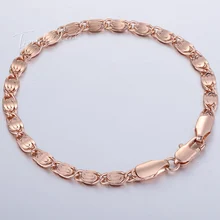 585 желтый, белый, розовый, золотой женский браслет на цепочке, звено улитки 4 мм 18 см 20 см 23 см GB263