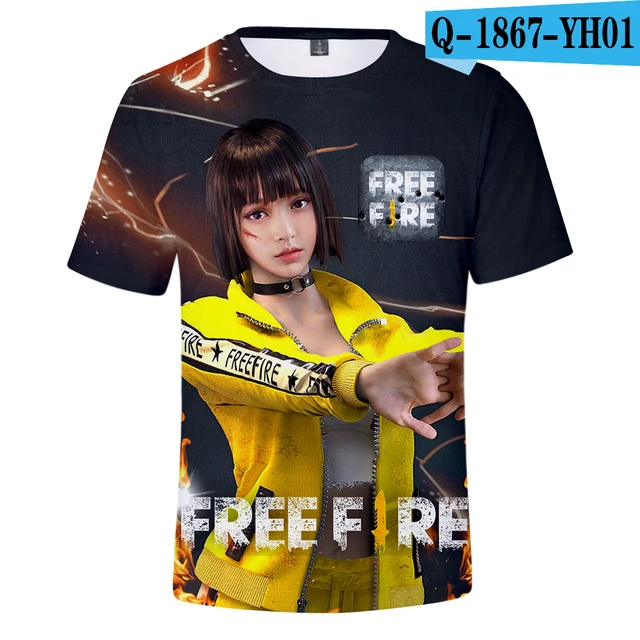 Us 6 16 29 Off Popular Game Free Fire 2018 3d Print Summer T Shirts Women Men Short Sleeve Trendy Tshirts Free Fire Casual Tee Shirts Plus