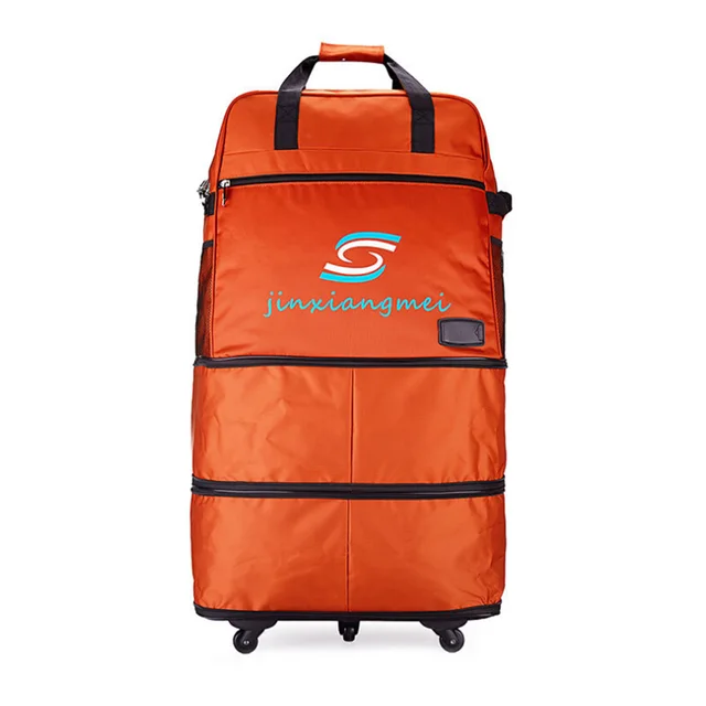 3 Layers Retractable Men Women Trolley Travel Bags Large Capacity Rolling Luggage Foldable