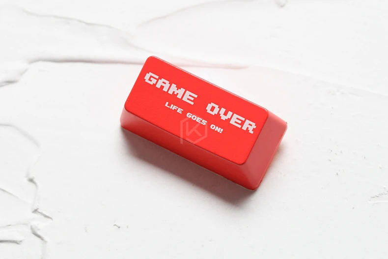 Brilho Através de Teclas Abs Gravadas Brilho Jogo Over Preto Vermelho Personalizado Teclado Mecânico Espaço Retrovisor Novidade - Imagem 5