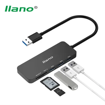 

llano 3 Port USB 3.0 HUB Splitter Adapter Fast Speed USB3.0 Card Reader LED indicator for PC Laptop Notebook