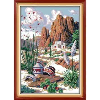 

Everlasting Love The Silk Road Chinese Cross Stitch Kits Ecological Cotton 11CT Stamped DIY Christmas Decorations For Home Gift