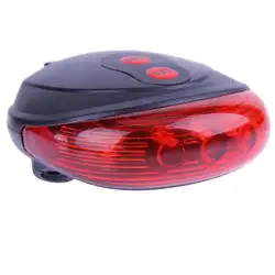 Велоспорт велосипед задний фонарь 5 светодиодный безопасности Предупреждение красная лампа 7 режимов MTB горный велосипед свет лампы