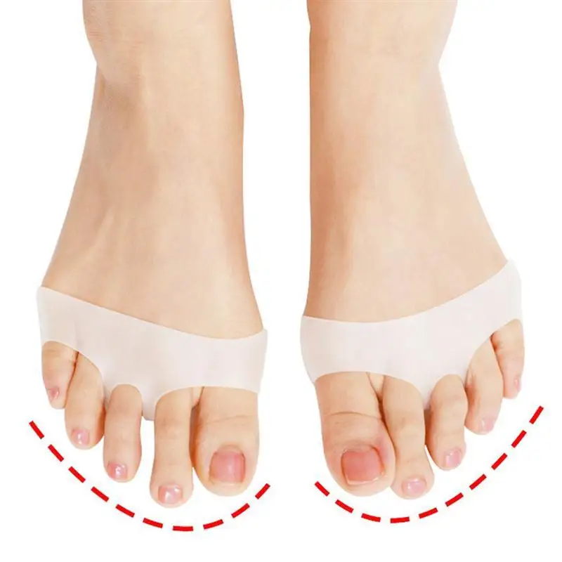 Пары гелевых разделителей для пальцев ног Bunion Splint в форме улей подушки передней