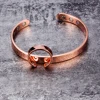 Vinterly Magnetic Jewelry Sets Female Healing Energy Pure Copper Cuff Adjustable Ring Bangle Set Wedding Jewelry Sets for Women ► Photo 1/6