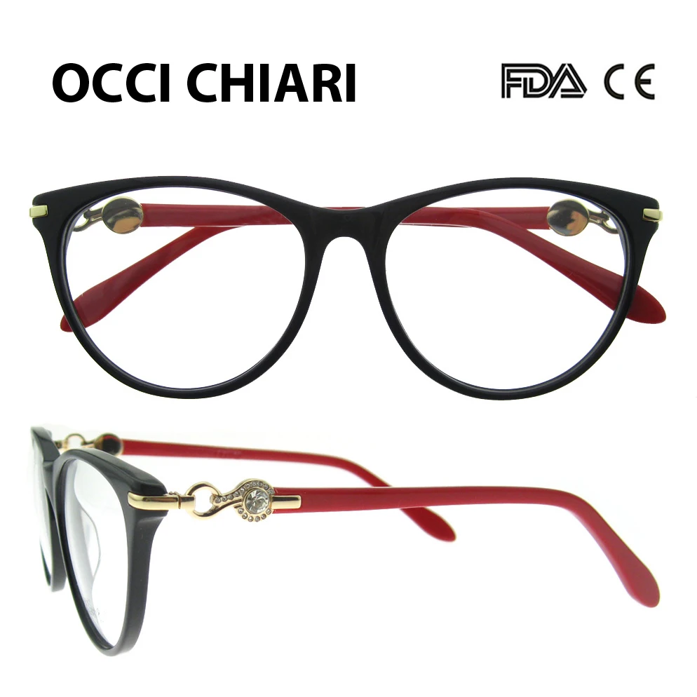 OCCI очки chiari очки Oculos модные ацетатные оправы для очков женские черные прозрачные линзы оптические Близорукость W-CORRATI