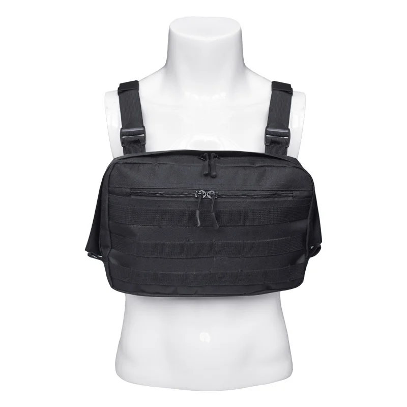 

Tactical Cycling Bags Chest Rig Bag Hip Hop Adjustable Pockets Cross Shoulder Bag