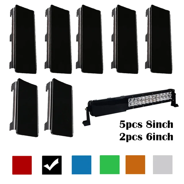52" inch Offroad Led Light Bar Dust Proof Protective Lens Covers Black Amber Clear Red Blue