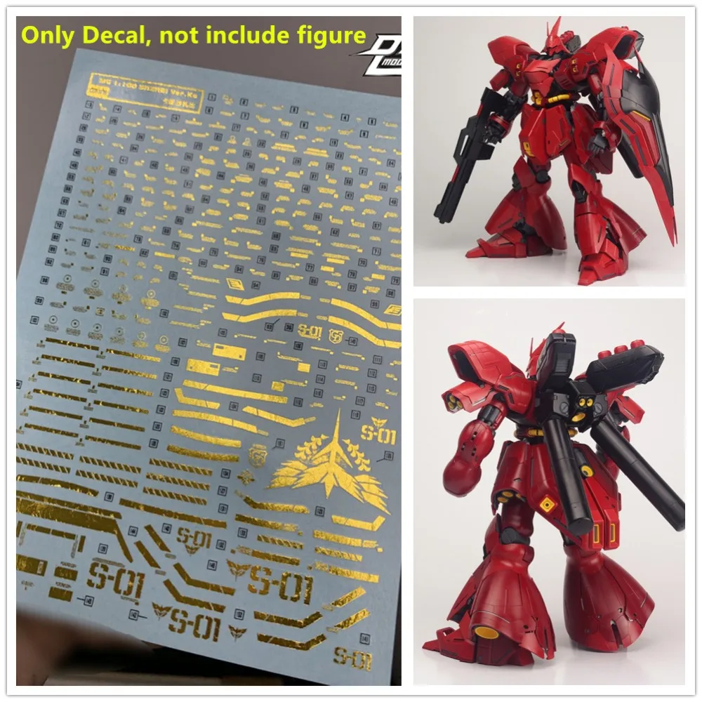 Super Detail Up MG 1//100 MSN-04 SAZABI Ver.Ka Gundam Model Kit Water Slide Decal