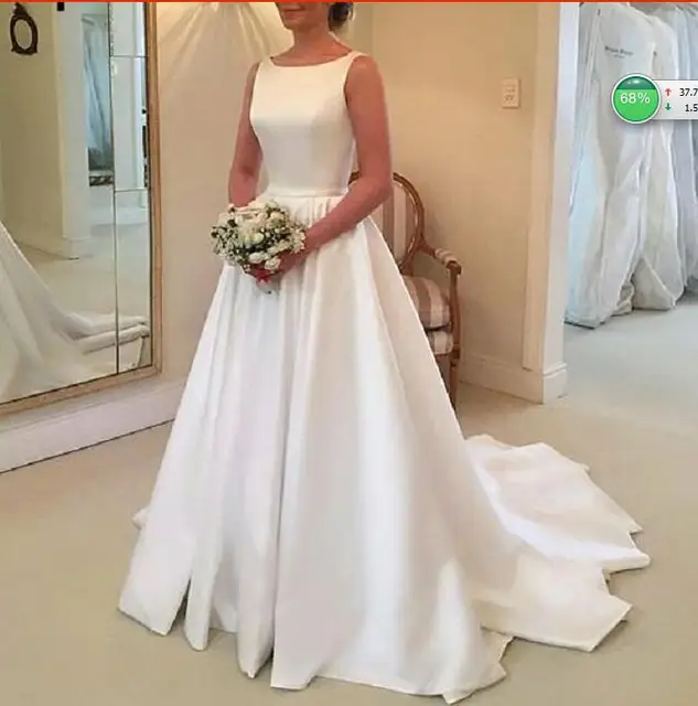 Satin Wedding Dress Fall 2018