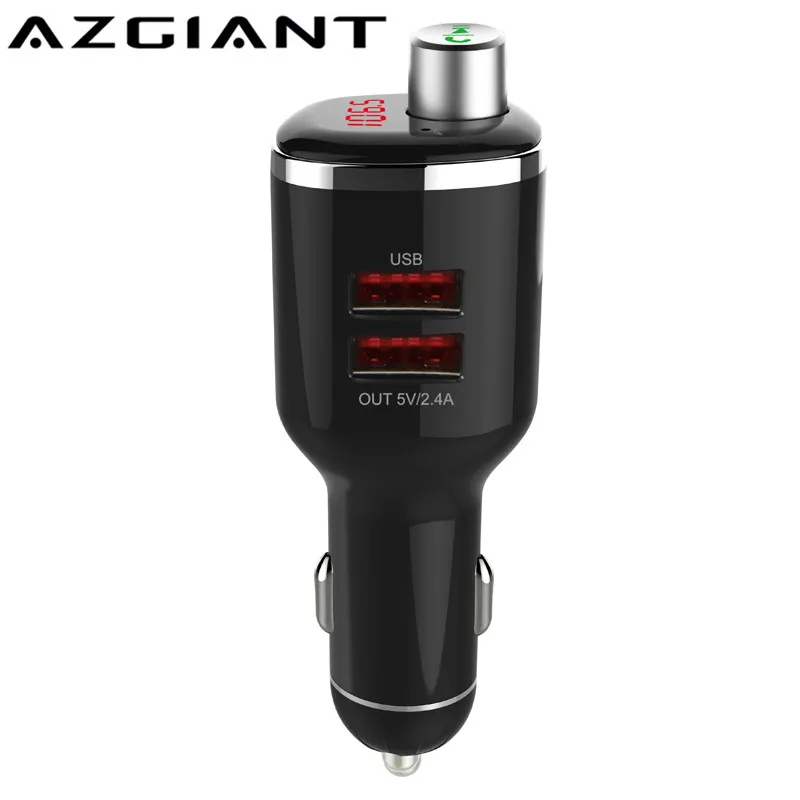 AZGIANT, черный Bluetooth, fm-передатчик, автомобильный комплект, беспроводной, громкая связь, вызов, руль, MP3 плеер, музыка, стерео радио, BT8109B