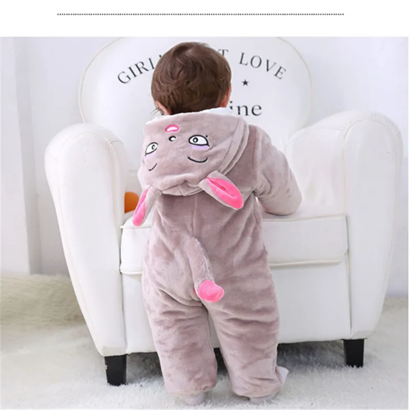Brand New Baby Rompers Winter Thick  Baby Boy Girls Outdoor Wear Clothes Cotton Baby Romper Long Sleeve Newbore Rompers Hat 26