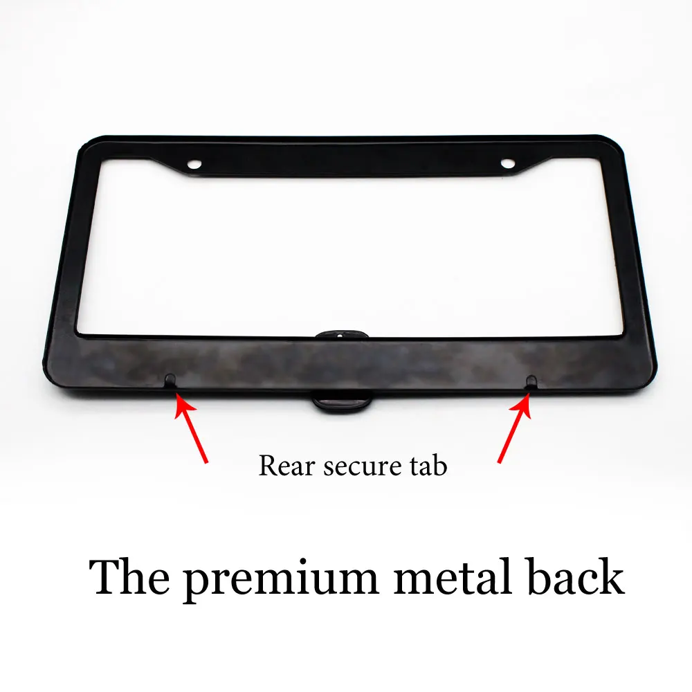 LANDROVER *LOGO* BLACK Metal License Plate Frame Tag Holder with Caps