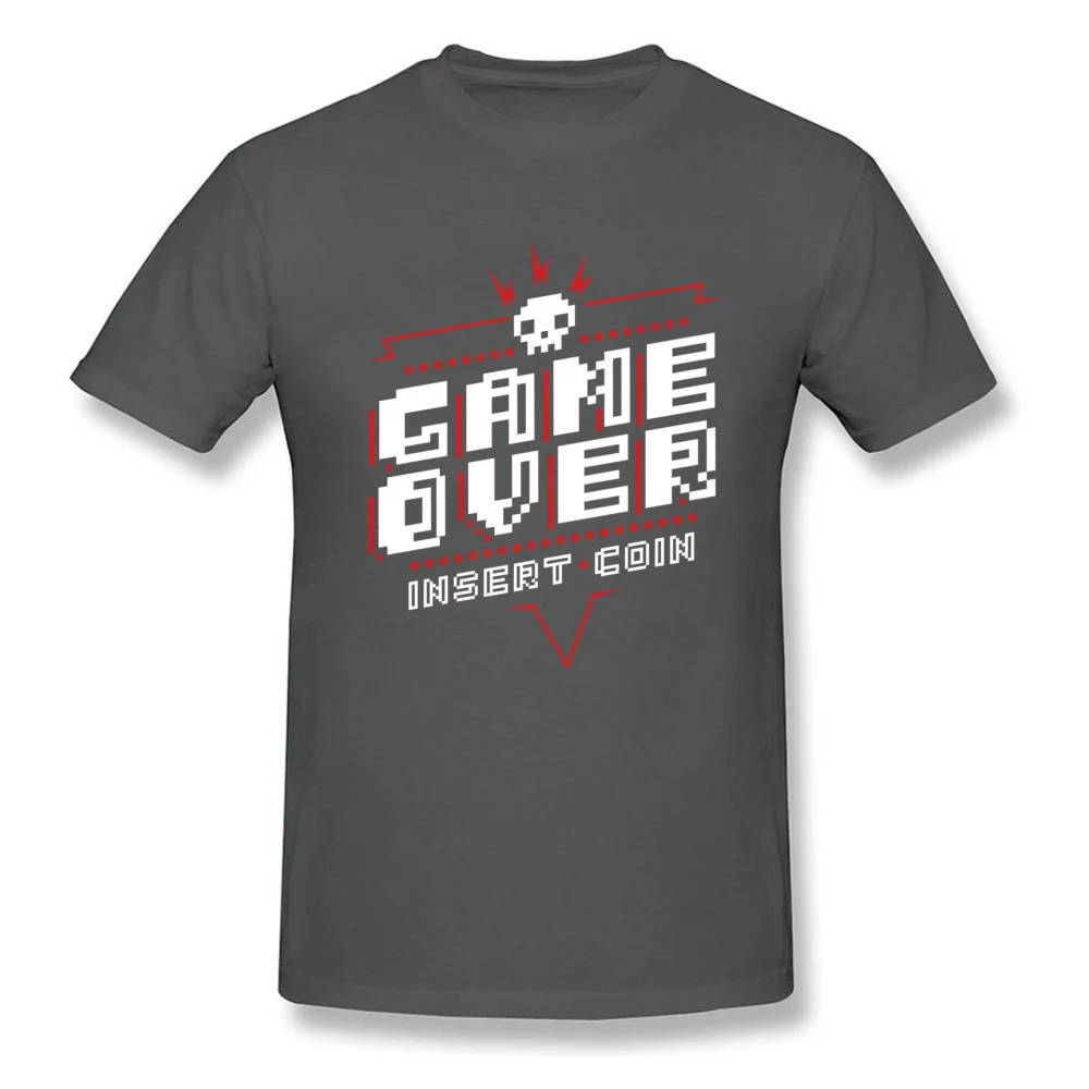 Game Over Red Father Day Pure Cotton Crewneck Tees Short Sleeve Printed On Tee Shirts Dominant Fitness Tight T Shirts Game Over Red carbon