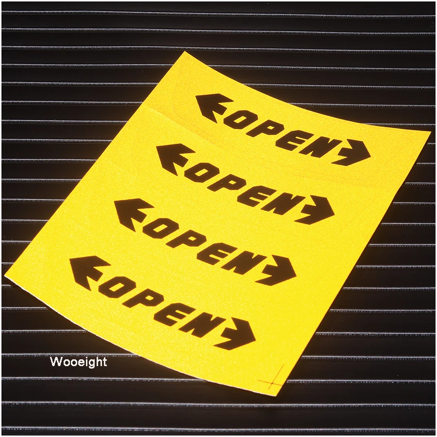 Wooeight 4Pcs Car Styling Anti-collision Warning Sticker Affixed To Open The Door Universal Reflective Safety Decals For BMW Audi Benz (6)