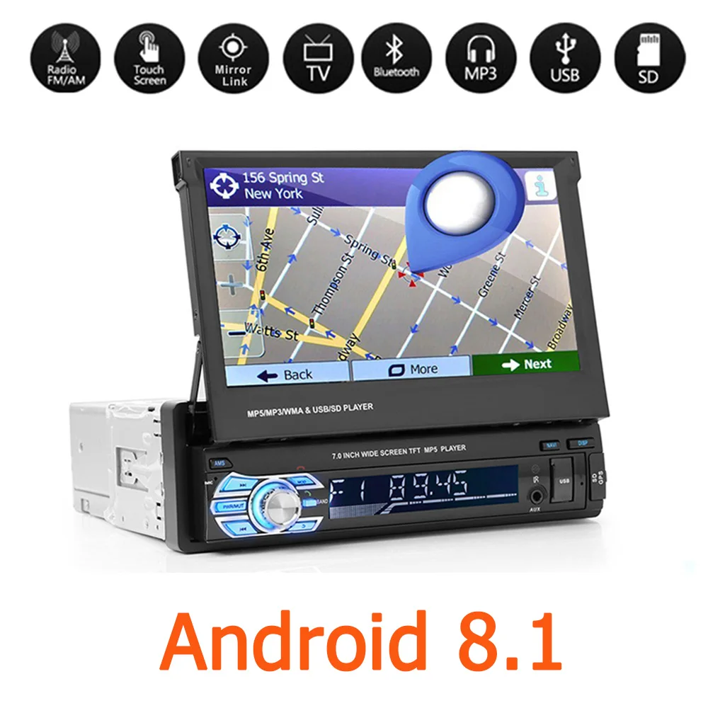 

Android 8.1 Car Mp5 Player 7" 1Din Multimidia Carro 1080P Car Video Player 1 Din Auto Radio Wifi Universal Bluetooth 48