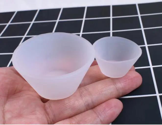 Прозрачный 1X100 мл силиконовый мерный стаканчик сплит-чашка Смола силиконовая форма ручной работы DIY Ювелирный инструмент эпоксидная смола